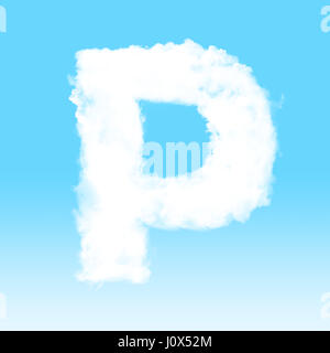 alphabet font cloudy Stock Photo