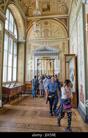 ST. PETERSBURG, RUSSIA - JULY 12, 2016: Interior Raphael loggias, State Hermitage Museum, St. Petersburg, Russia