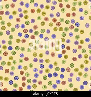 abstract vector vintage colored circles seamless pattern Stock Vector