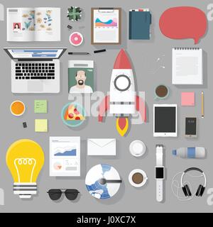 Icon set equipment lifestyle vector icon illustration Stock Vector