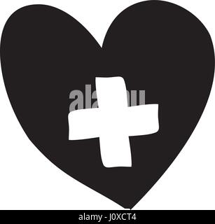 silhouette heartbeat cardio vital sign Stock Vector Image & Art - Alamy