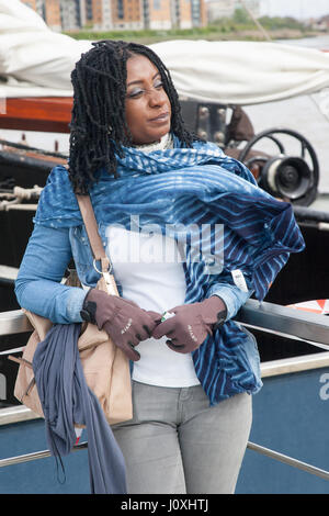 Ghanian African tourist in Woolwhich London Stock Photo