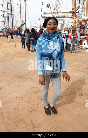 Ghanian African tourist in Woolwhich London Stock Photo