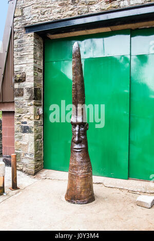 Metal Sculptures in the small village of Pott Shrigley, Cheshire, England. Stock Photo