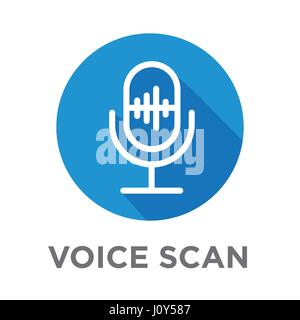 Voiceover or Voice Command Icon with Sound Wave Images Set Stock Vector