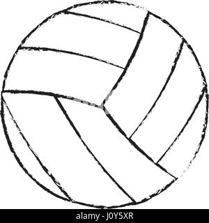 volleyball sport game icon sketch Stock Vector