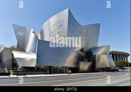 Walt Disney Concert Hall on Grand Avenue in Los Angeles California Stock Photo