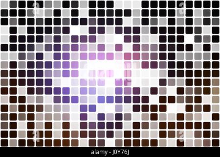 Purple brown black occasional opacity vector square tiles mosaic over white  background Stock Vector