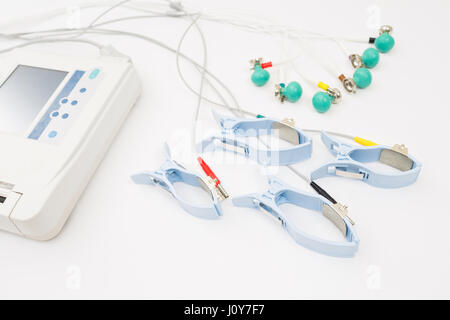 apparatus or device the unit of measurement of the electrocardiogram in a doctor's office Stock Photo