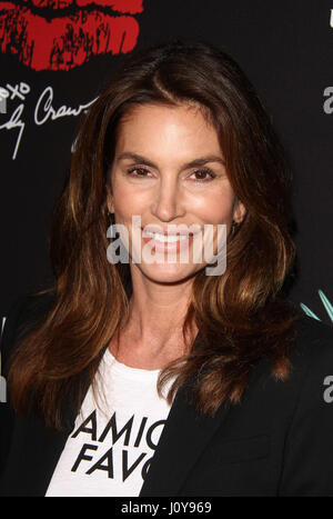 Umami Burger x Cindy Crawford Artist Series Launch Event  Featuring: Cindy Crawford Where: Santa Monica, California, United States When: 16 Mar 2017 Stock Photo