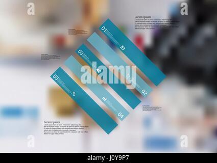 Illustration infographic template with motif of rhombus vertically ...