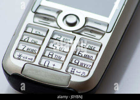 old cell phone numeric keyboard Stock Photo