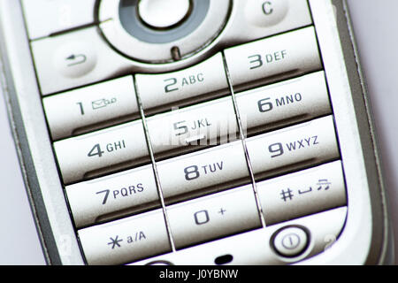 old cell phone numeric keyboard Stock Photo