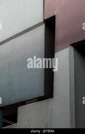 Abstract lines on architecture building closeup Stock Photo