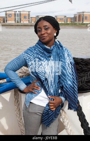 Ghanian African tourist in Woolwhich London Stock Photo