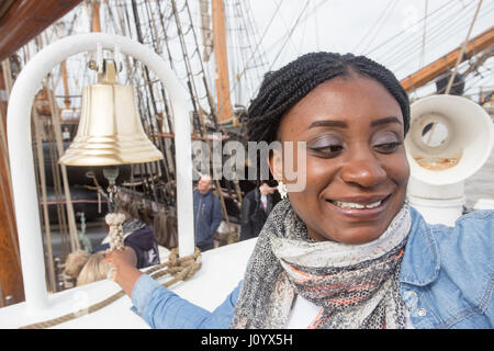black African Ghanaian woman tourist visitor Stock Photo