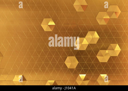 Orange Abstract Hexagonal Shapes Background, wallpaper Stock Photo