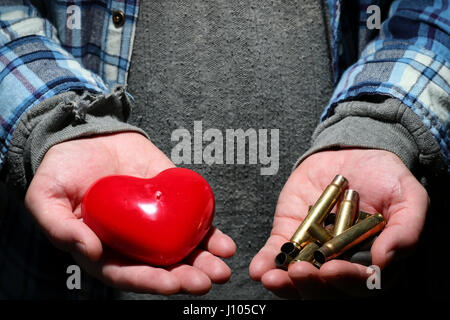 sleeves weapon in a hands Stock Photo