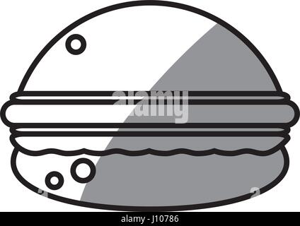 burger food picnic shadow Stock Vector