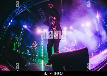 Milan, Italy. 17th Apr, 2017. Jamaican rapper Sean Paul performs live ...