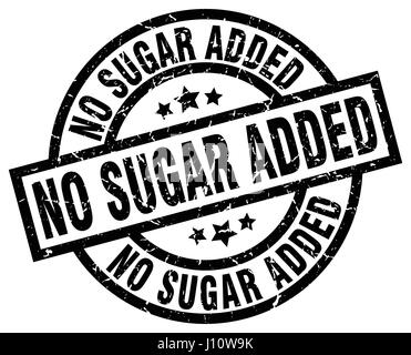 no sugar added round grunge black stamp Stock Vector