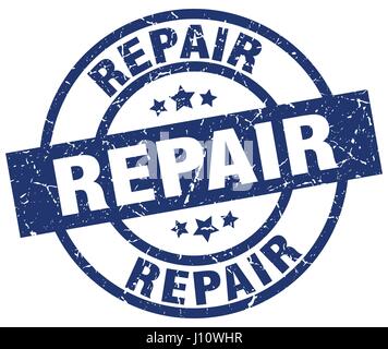 repair blue round grunge stamp Stock Vector Image & Art - Alamy