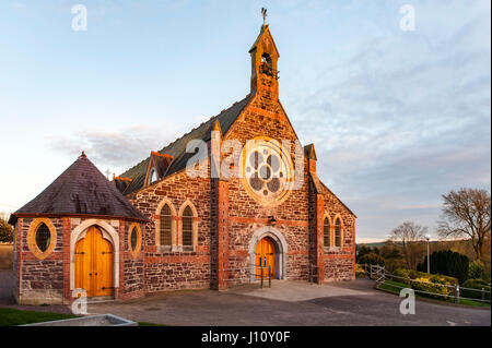 Blarney Roman Catholic Church - Church of the Immaculate Conception, Blarney, County Cork, Ireland at sunset with copy space. Stock Photo