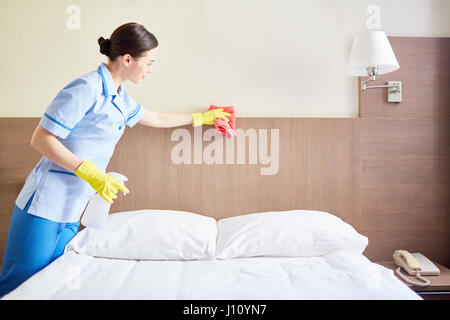 Dusting In Hotel Room Stock Photo: 139843086 - Alamy