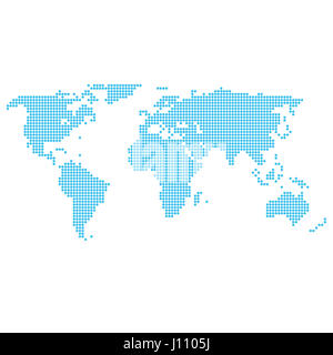 World map, white dots atlas composition. EPS10 vector file organized in ...