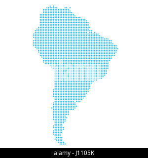 South America made of dots Stock Photo