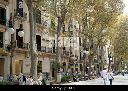 Pedestrian area in Palma de Mallorca Stock Photo