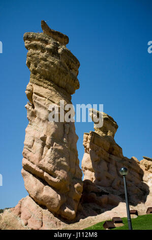 El Picuezo and La Picueza rocks in Autol, La Rioja, Spain. Stock Photo