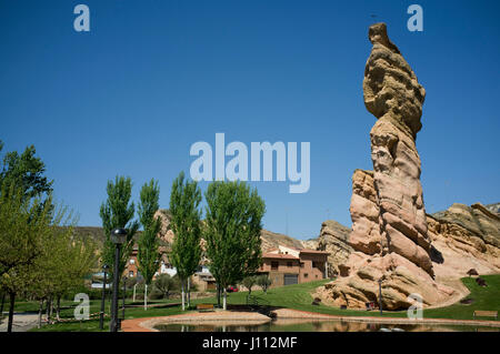 El Picuezo and La Picueza rocks in Autol, La Rioja, Spain. Stock Photo