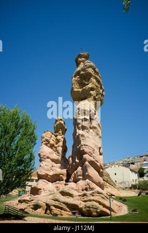 El Picuezo and La Picueza rocks in Autol, La Rioja, Spain. Stock Photo