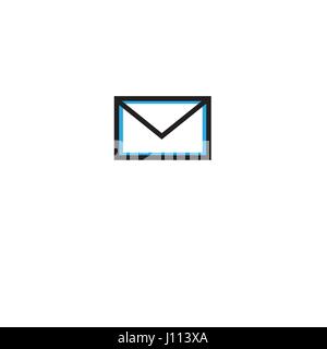 Vector postal envelope icon isolated on white background Stock Vector
