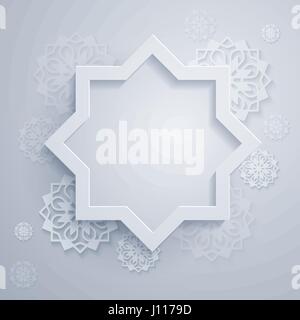 Abstract background with octagonal and geometric ornament Stock Vector
