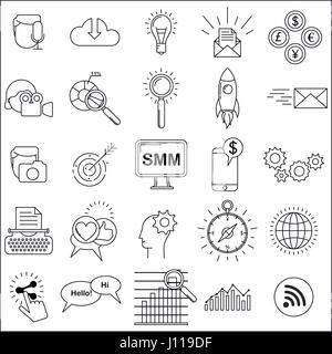 Social Media Marketing icons Stock Vector