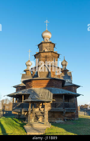 Suzdal, Russia - November 06, 2015.    Museum Wooden Architecture in  golden tourist ring Stock Photo