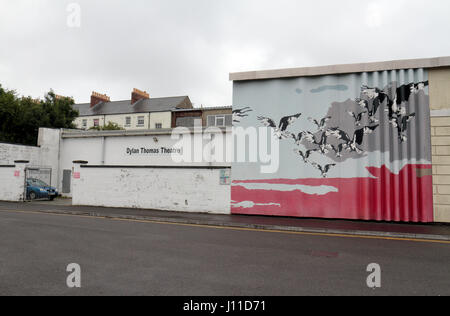 The Dylan Thomas Theatre in Swansea, West Glamorgan, Wales. Stock Photo