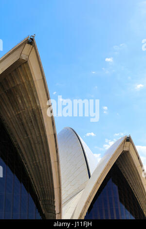 SYDNEY, AUSTRALIA - JANUARY 23, 2017: Detail of Sydney Opera House in Australia. This arts center was opened at October 20, 1973. Stock Photo