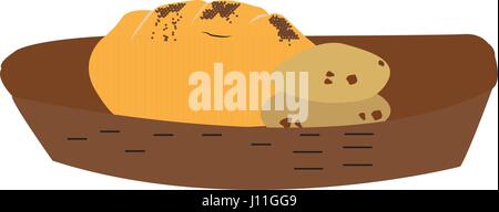 Isolated bread products Stock Vector