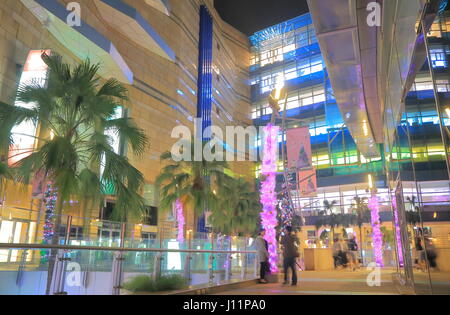 People visit Dream Mall in Kaohsiung Taiwan. Dream Mall is the largest shopping mall in Taiwan and the largest in East Asia. Stock Photo