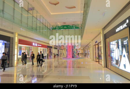 People visit Dream Mall in Kaohsiung Taiwan. Dream Mall is the largest shopping mall in Taiwan and the largest in East Asia. Stock Photo