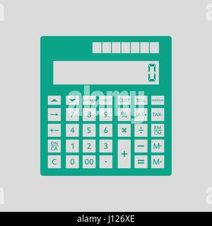 Statistical calculator icon. Gray background with green. Vector ...