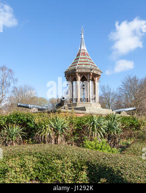 The Chinese Bell Tower, The Arboretum, Nottingham, England, UK Stock Photo