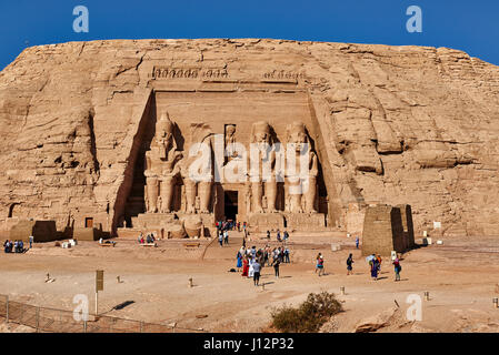 Great Temple of Ramesses II, Abu Simbel temples, Egypt, Africa Stock Photo