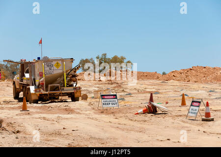 Blast Drilling in Mining Stock Photo