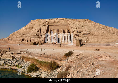 Great Temple of Ramesses II, Abu Simbel temples, Egypt, Africa Stock Photo