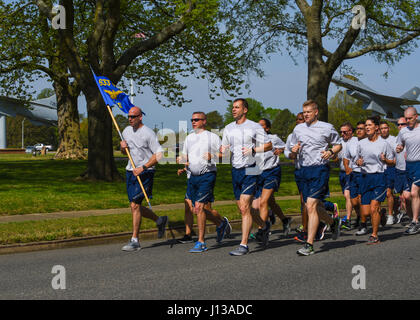 633rd Security Forces Squadron personnel perform a modified Marine ...