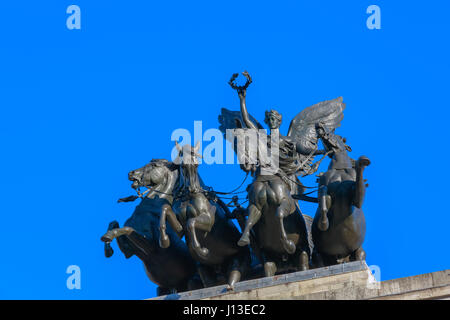 Wellington Arch located to the south of Hyde Park in London, UK Stock Photo